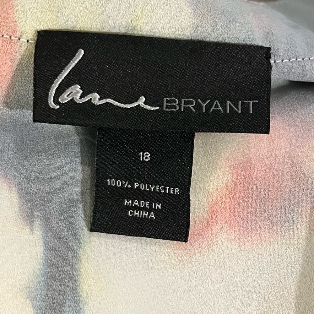 LANE BRYANT Multicolor Abstract Printed Floral Sleeveless Blouse/Top Size - Picture 7 of 8
